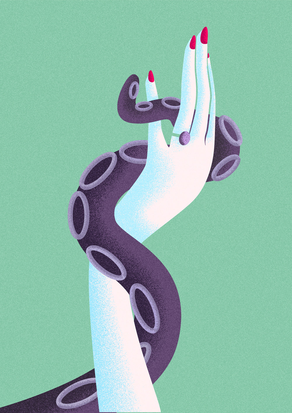 Limited Edition Tentacle Print - A3, framed